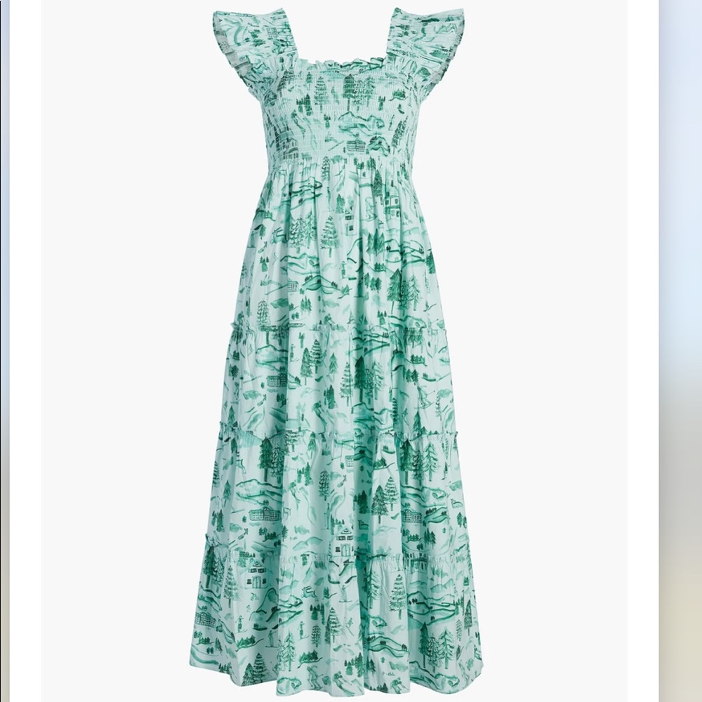 Ellie Nap Dress in Winter Toile Size S ⛷🌲 Hill House Home